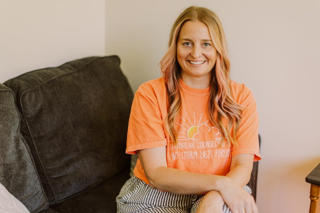 Alicia Wright LISW in office Daybreak Counseling Inc