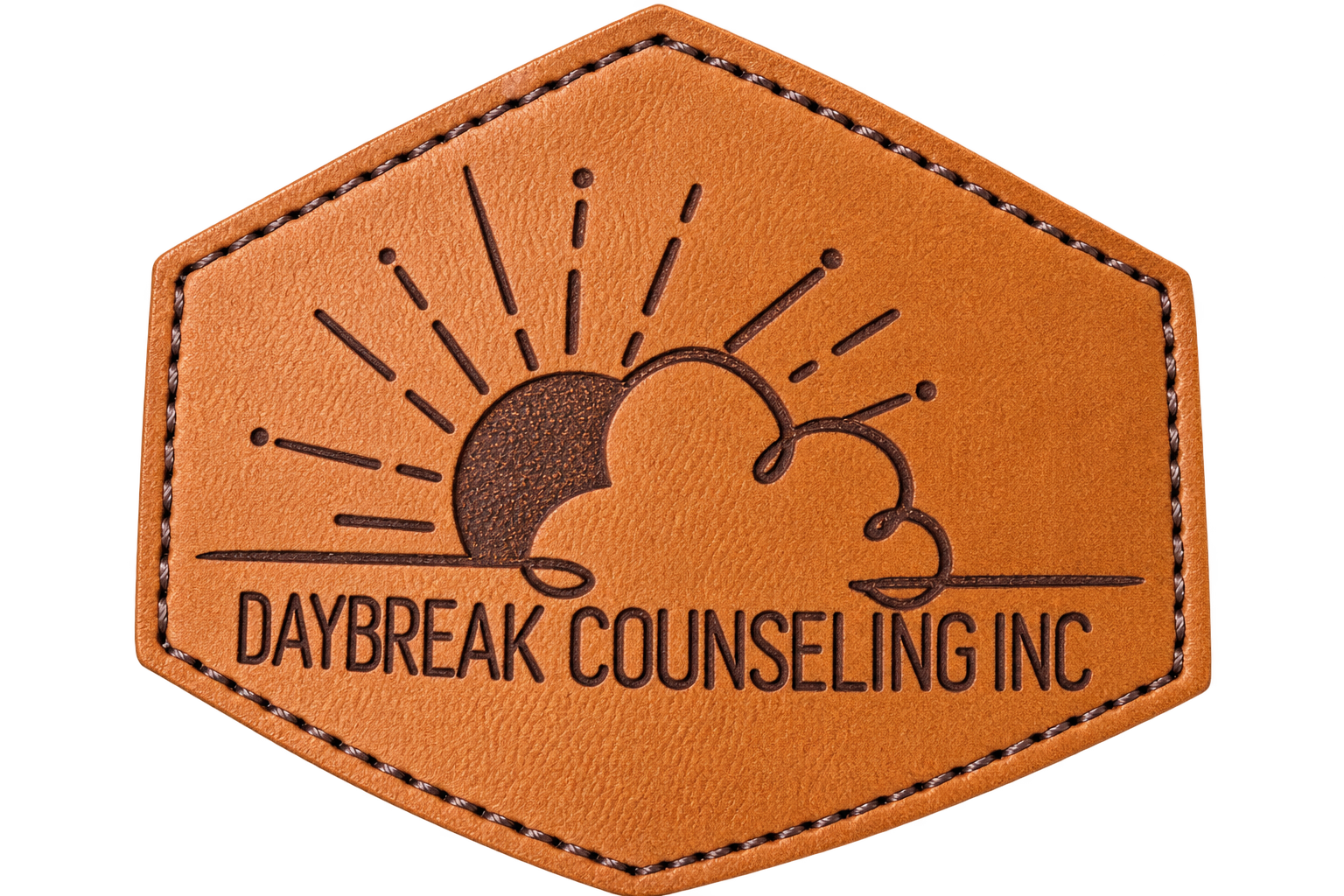 Tan Daybreak leather patch